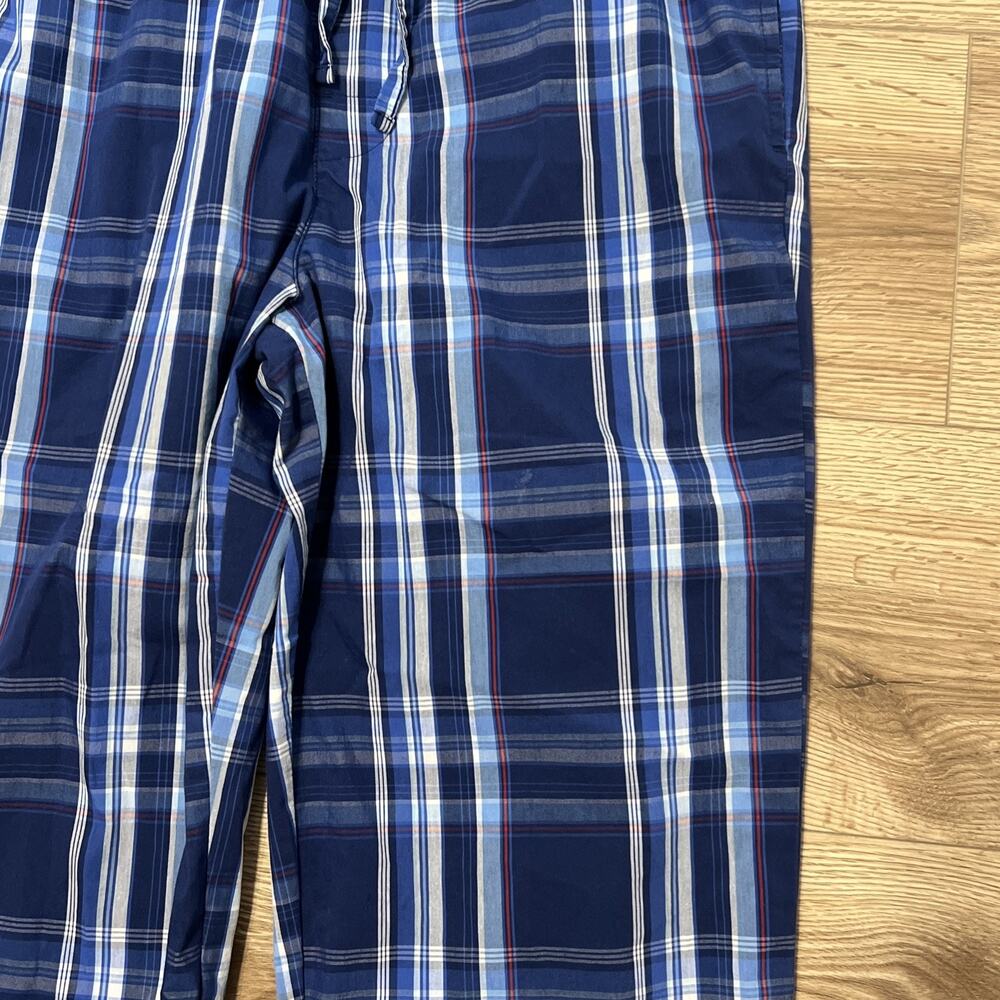 Chaps Men’s Blue Plaid Sleepwear Elastic Waist Drawstring Size Medium (A24) - Picture 4 of 6